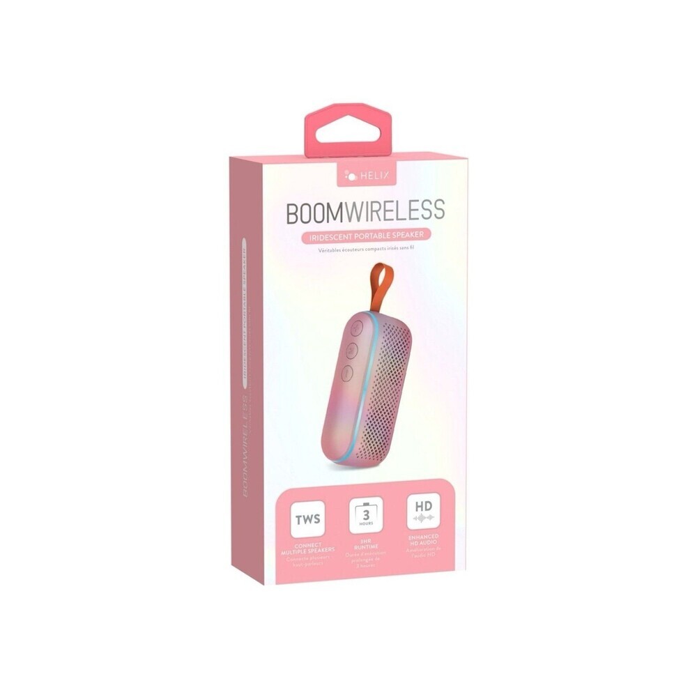 Helix BoomWireless Iridescent Pink Portable‎ Speaker